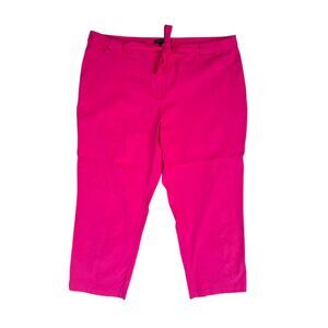 ZAC & RACHEL Plus Size 3X Hot Pink Pants with Waist Tie- Barbiecore, Spring